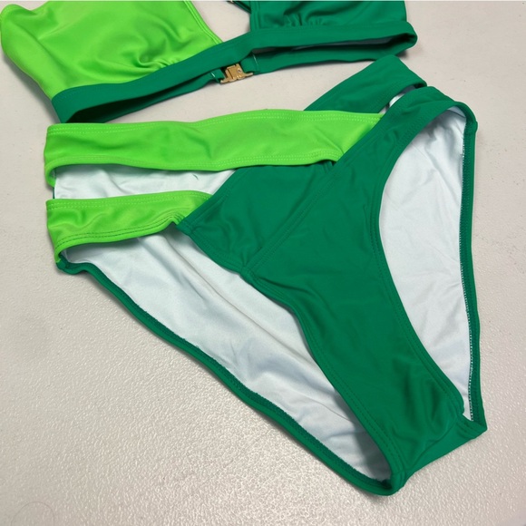 Hilinker Green Bikini Sets for Women Two Piece Swimsuit Size S - Picture 4 of 11